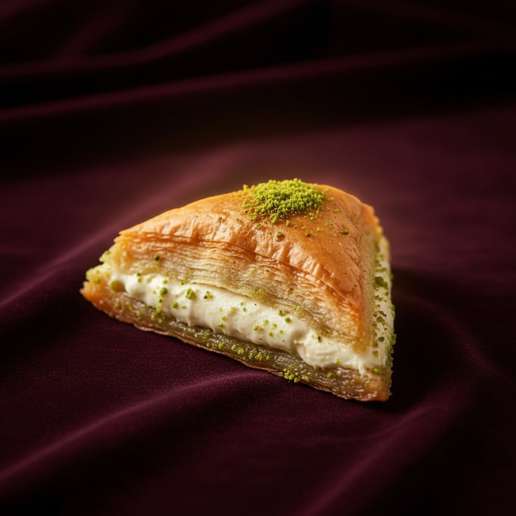 Altın varaklı mini baklava ikramlıkları